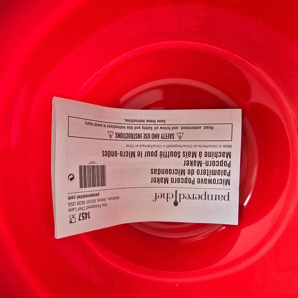 Pampered Chef Silicone‎ Collapsible Microwave Popcorn Making Bowl #1457